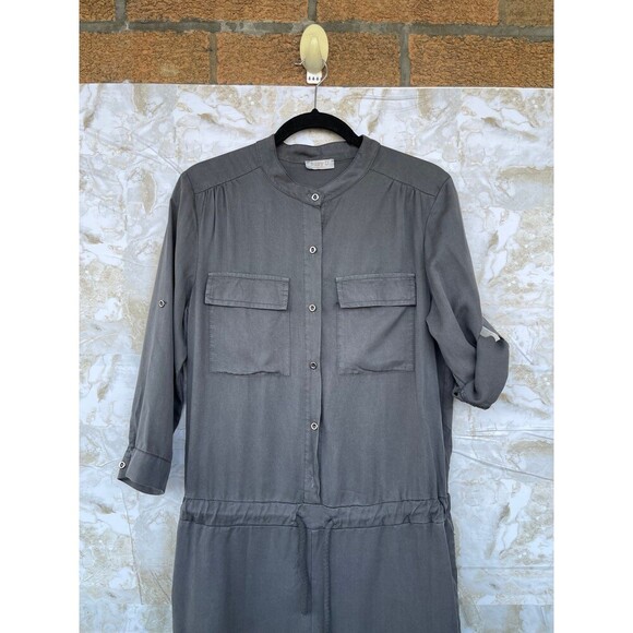 Suzy D London size small tencel jumpsuit made in Italy pewter/gray - Picture 3 of 12